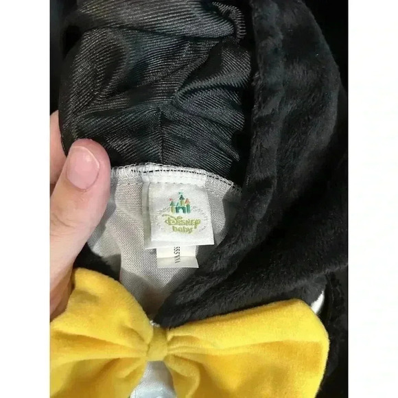 Disney Jr Mickey Mouse Costume Plush Hooded Tuxedo Jumpsuit 6-9 months - Picture 9 of 10